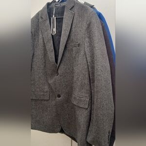Wool Gray Suit Blazer Jacket
